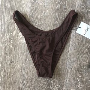 Kaohs swim Shelby bottoms in brown size small NWT